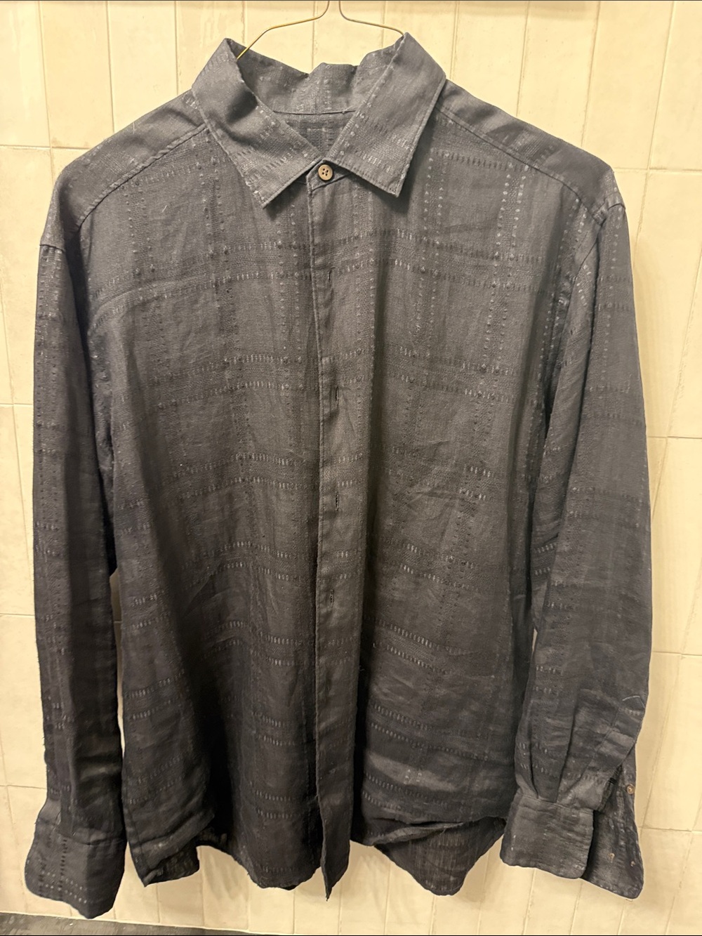 Tommy Bahama Men's Dark Gray Button-Down Casual Shirt